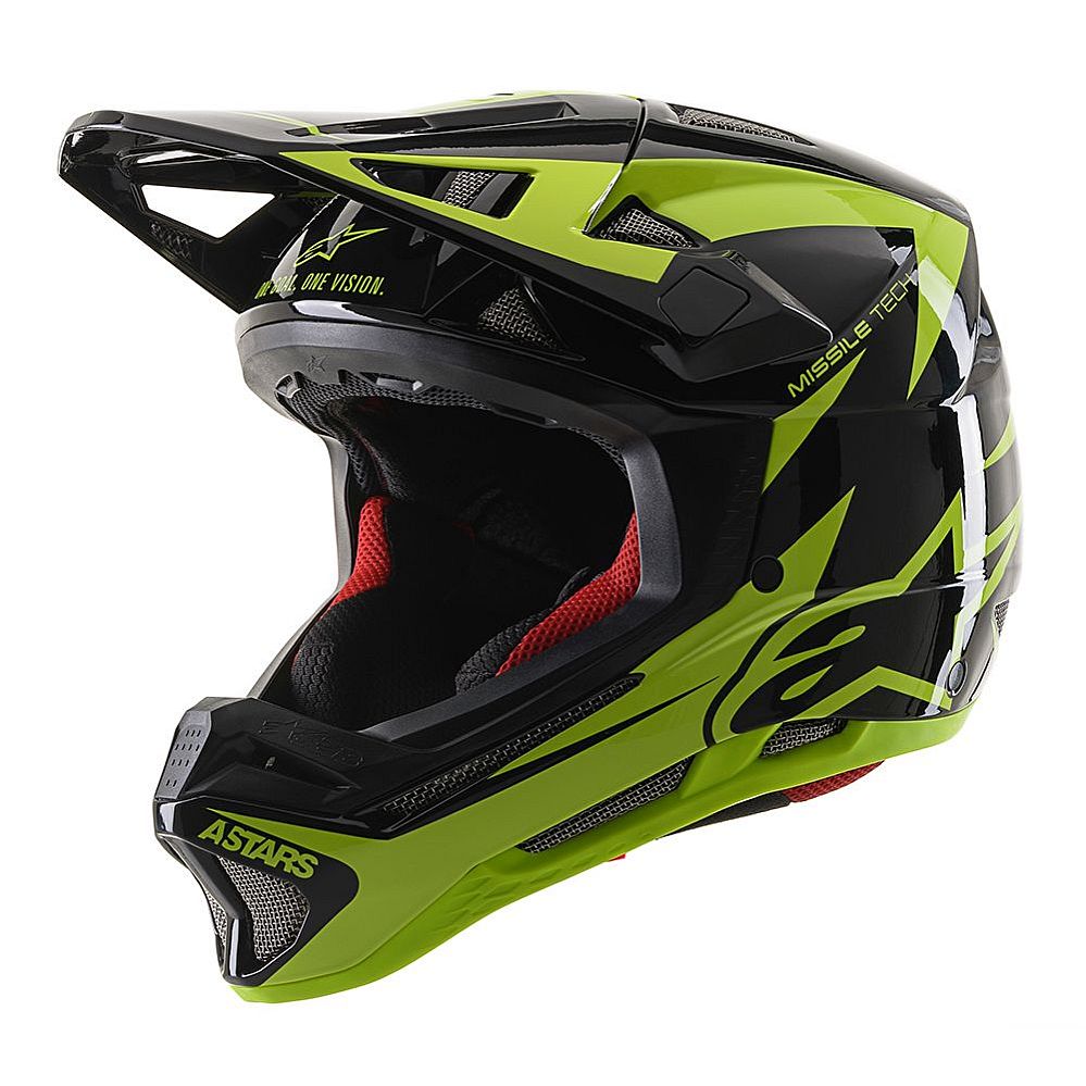 Alpinestars Missile TECH Airlift MIPS helmet - Black Yellow Fluo