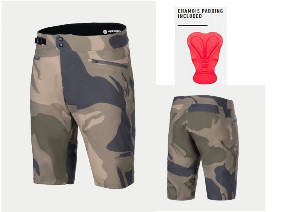 Alpinestars A-Dura Liner Shorts Camo - s cyklovložkou