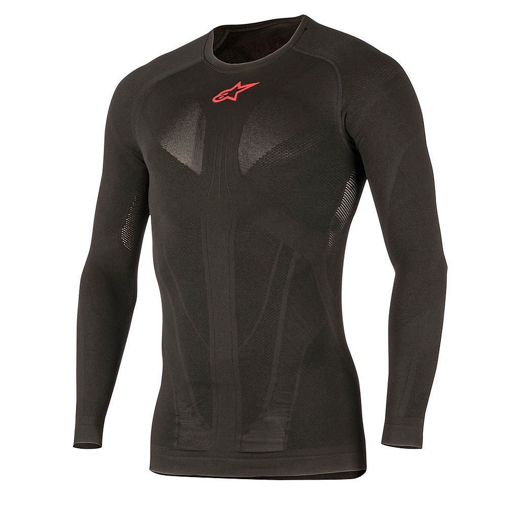 ALPINESTARS Tech Top LS Summer Black Red - funkční triko