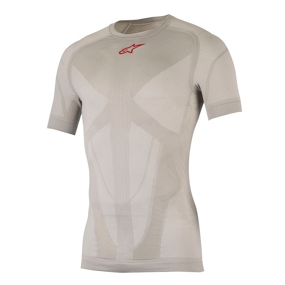 ALPINESTARS Tech Top SS Summer Silver Red - funkční triko