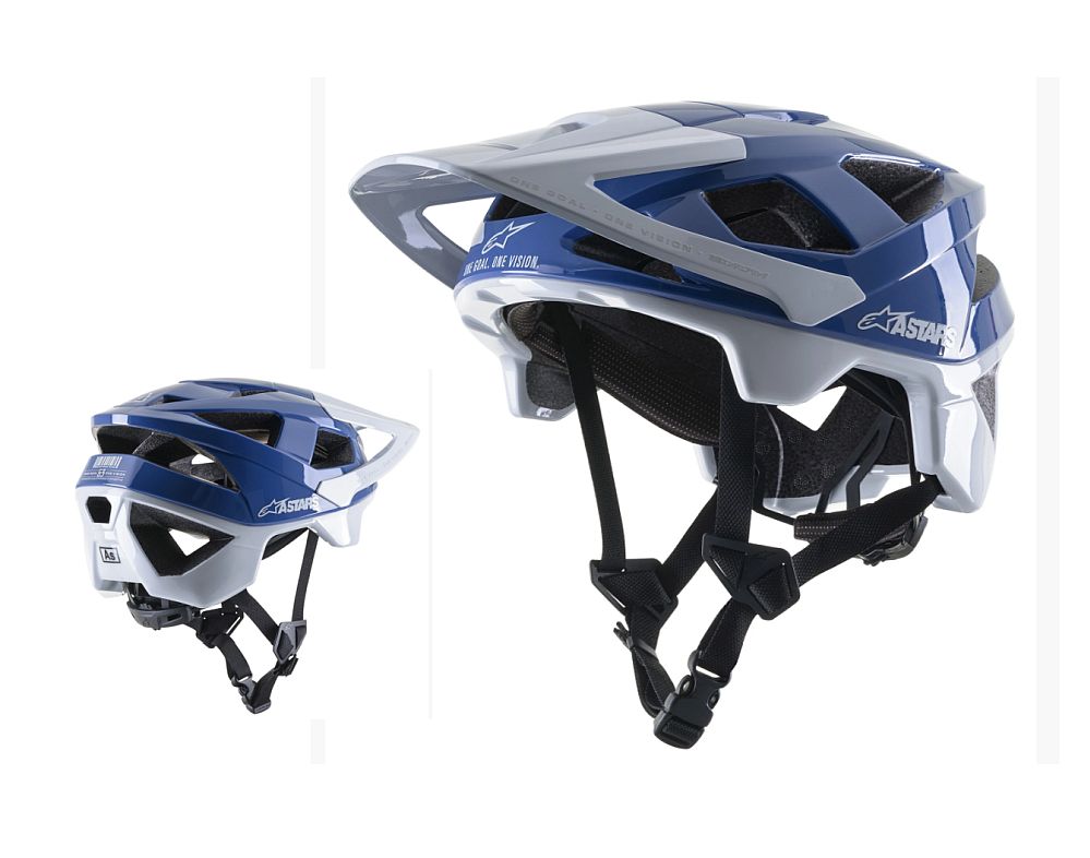 Alpinestars Vector PRO A1 Helmet - Mid Blue Light Grey