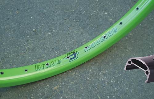 Brave Big Foot rim 24" Kawasaki green - 36 H
