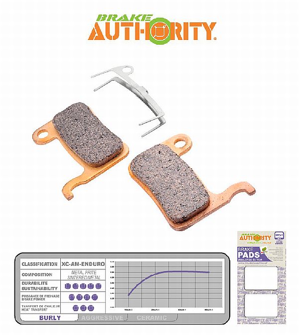 Brake Authority Burly - Shimano XTR/XT/LX/Saint/SLX brake pads