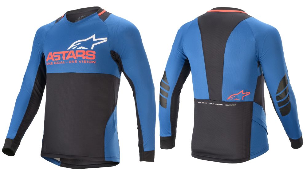 Alpinestars Drop 8.0 L/S Jersey Mid Blue/Bright Red