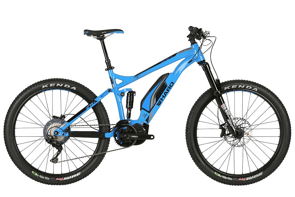 Haro Shift Plus I/O 7 e-bike 27,5+ VIVID Blue celoodpr. 140 mm