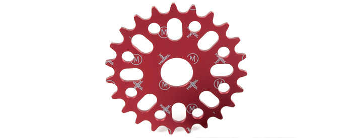 MacNeil Primary sprocket red 25T (Cross design)