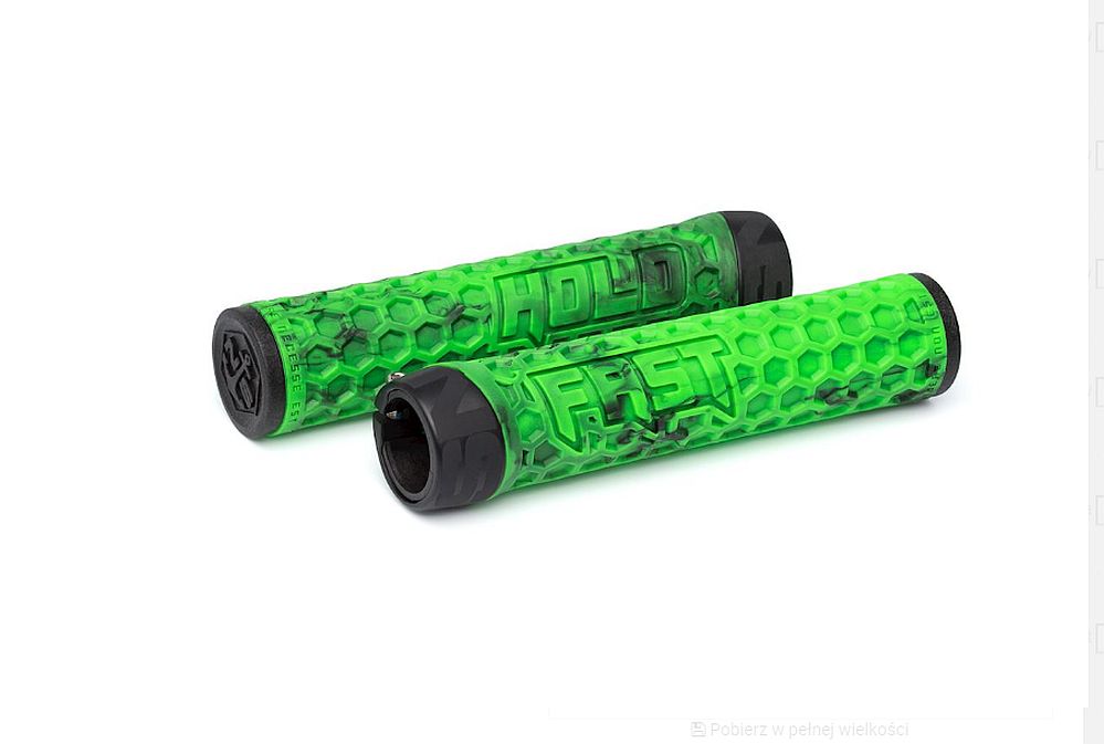 NS Bikes Hold Fast grips GREEN/BLACK lock on