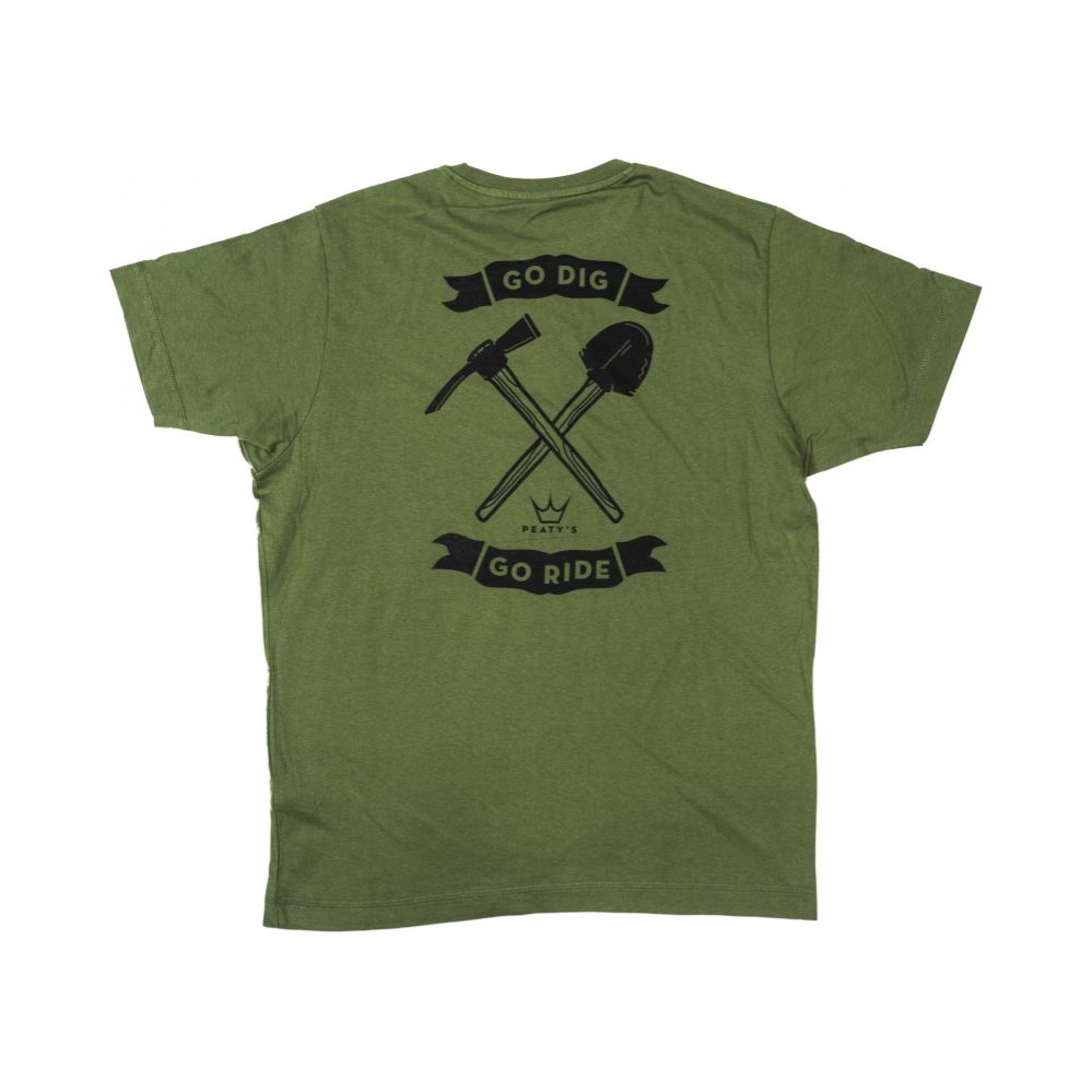 Peaty's Go Dig Go Ride T-shirt - Green