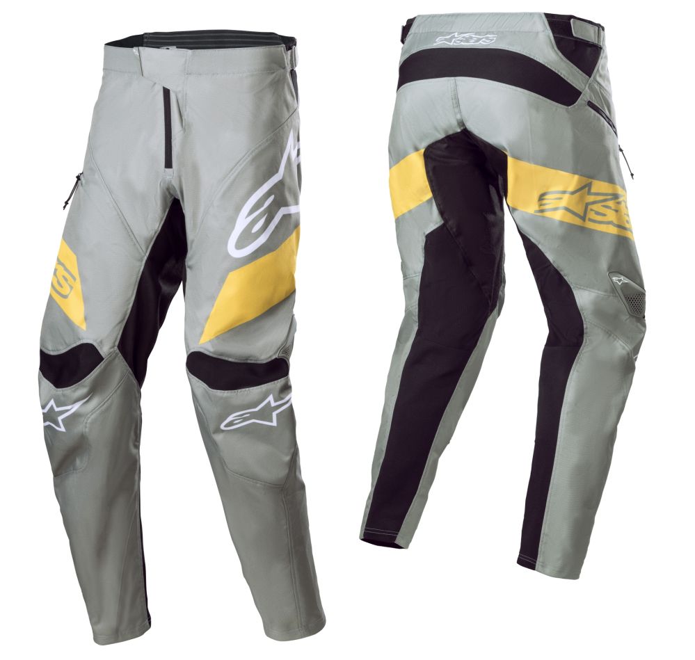 Alpinestars Racer kalhoty - Green Steel/Sulphur Yellow