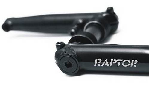 Raptor cranks 3pc. Crmo Tubular MID BB black